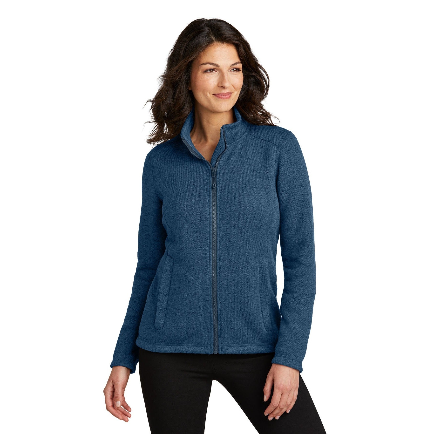 Port Authority-Port Authority® Women's Arc Sweater Fleece Jacket L428-MedTech-4
